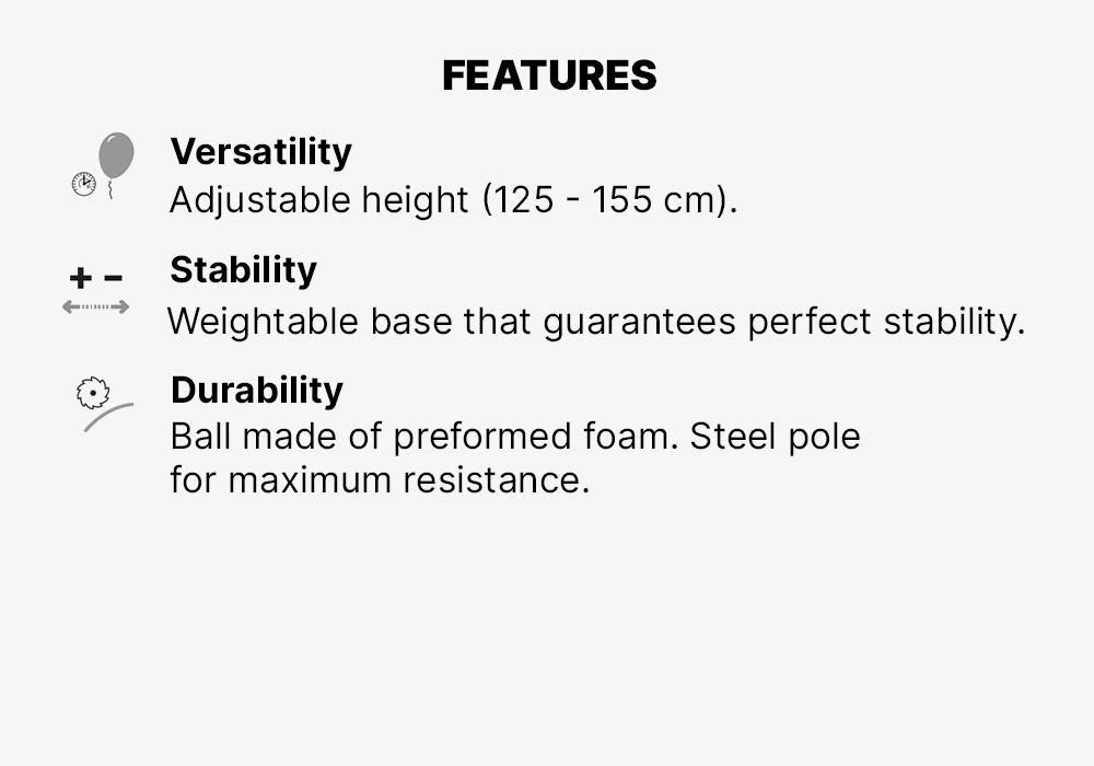 Adult  Adjustable Adult Punch Ball, Black, No Color, medium