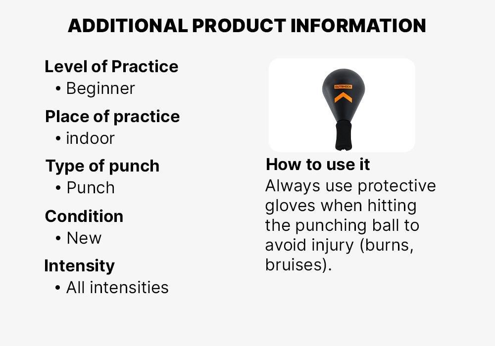 Adult  Adjustable Adult Punch Ball, Black, No Color, medium