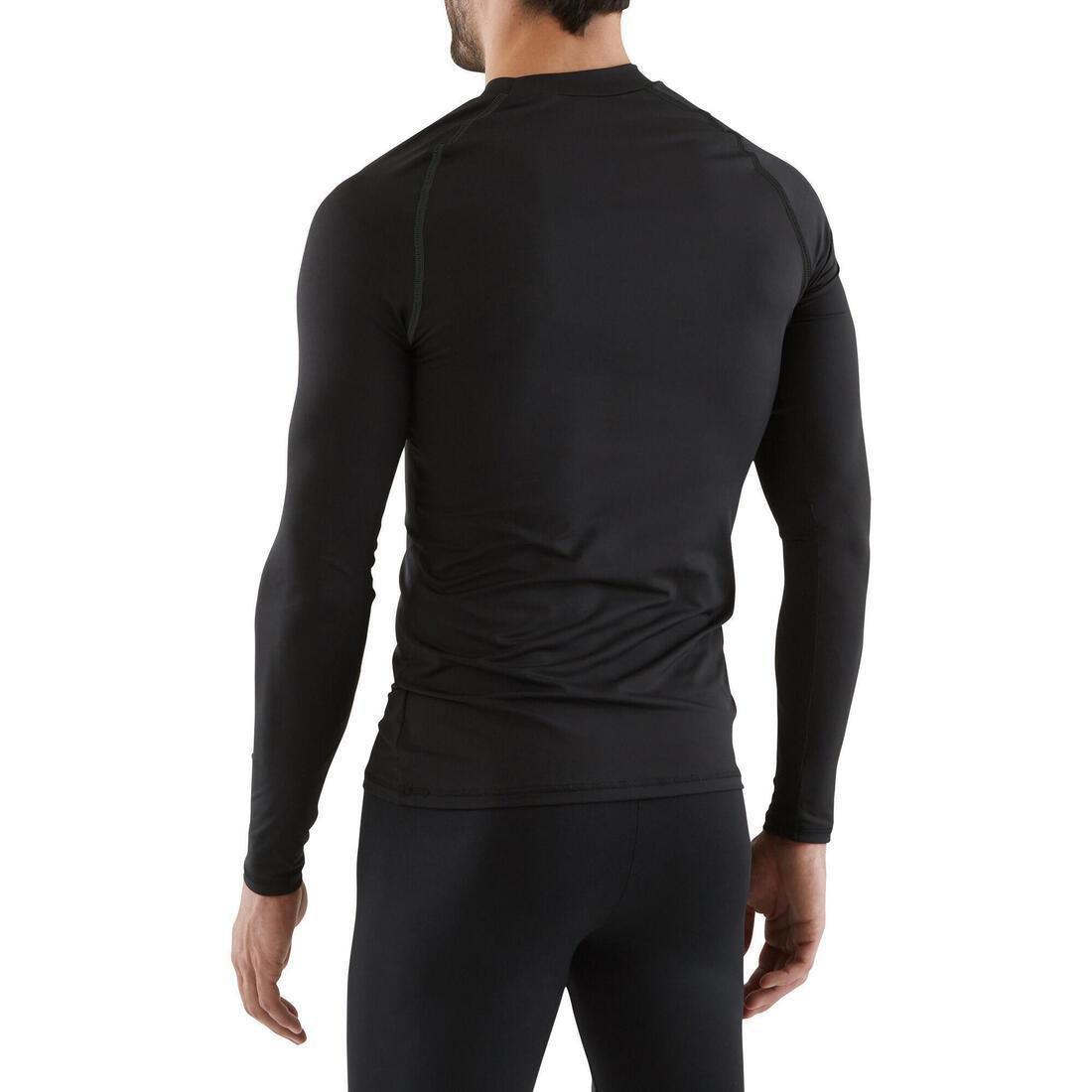 Adult Long-Sleeved Football Base Layer Top Keepdry 100, Black, , large image number 4