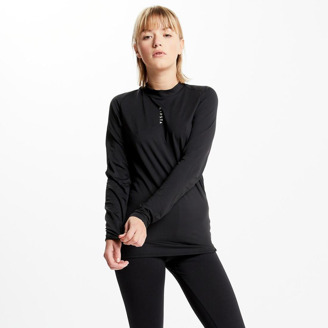 Adult Long-Sleeved Football Base Layer Top Keepdry 100, Black, , large image number 14