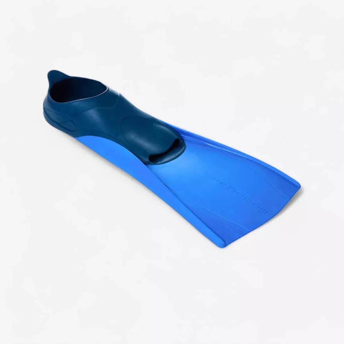 Trainfins Long Swim Fins, Blue, No Color, medium