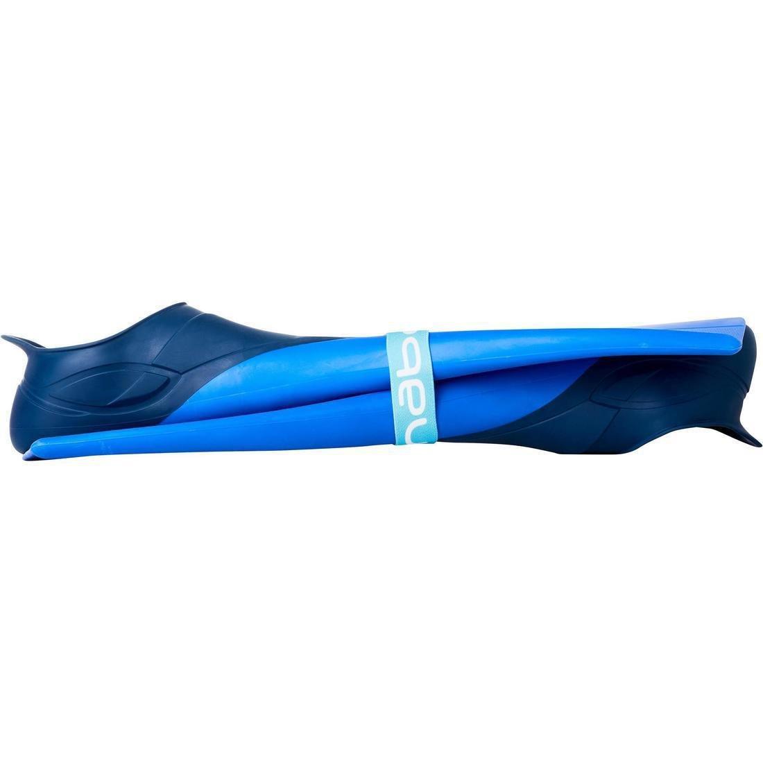 Trainfins Long Swim Fins, Blue, No Color, medium