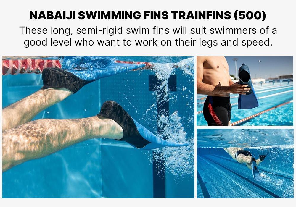 Trainfins Long Swim Fins, Blue, No Color, large image number 18
