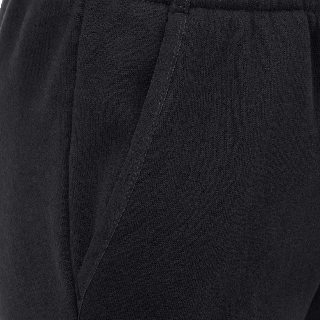 500 Boys' Warm Regular Gym Bottoms With Pockets - Black, No Color, large image number 3