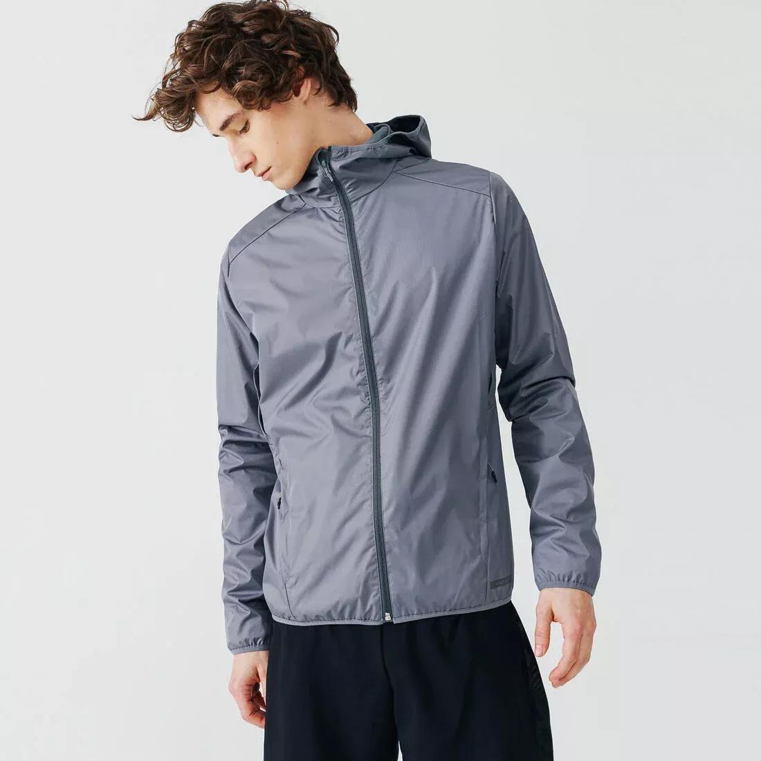 BLACK Run Rain Men's Running Wind and Rain Jacket, , large image number 2