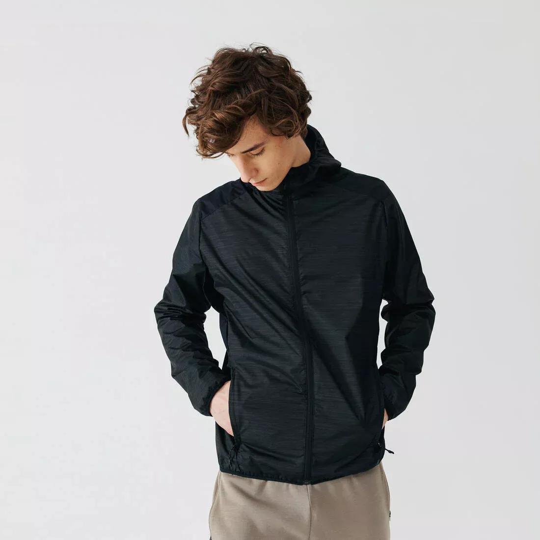 BLACK Run Rain Men's Running Wind and Rain Jacket, , large image number 7