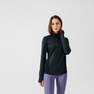 KALENJI - Run Dry Women's Long-Sleeved Half-Zip Running T-Shirt, Black
