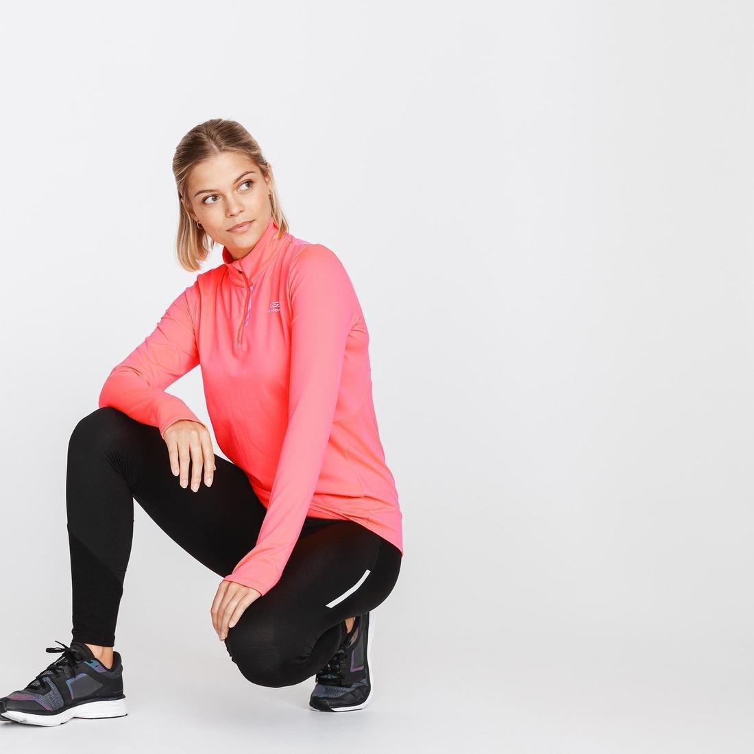 Run WarWomensLong-Sleeved T-Shirt Zip, Black, , large image number 2