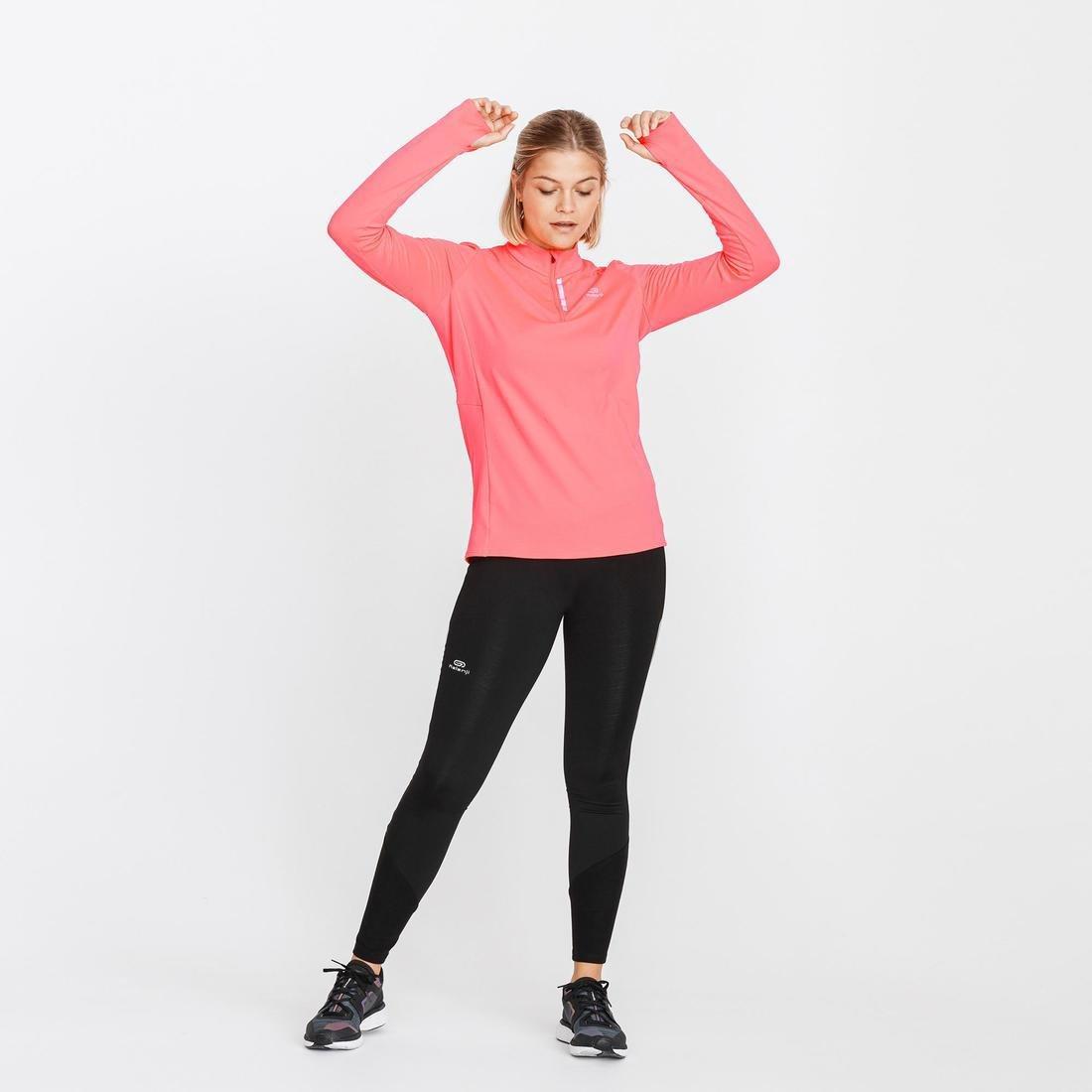 Run WarWomensLong-Sleeved T-Shirt Zip, Black, , large image number 3