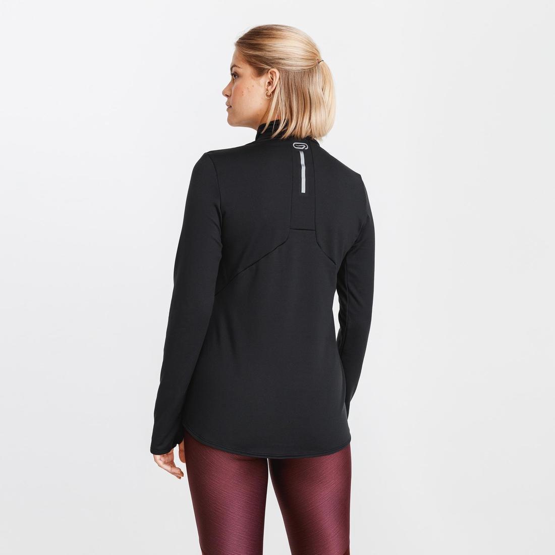 Run WarWomensLong-Sleeved T-Shirt Zip, Black, , large image number 7