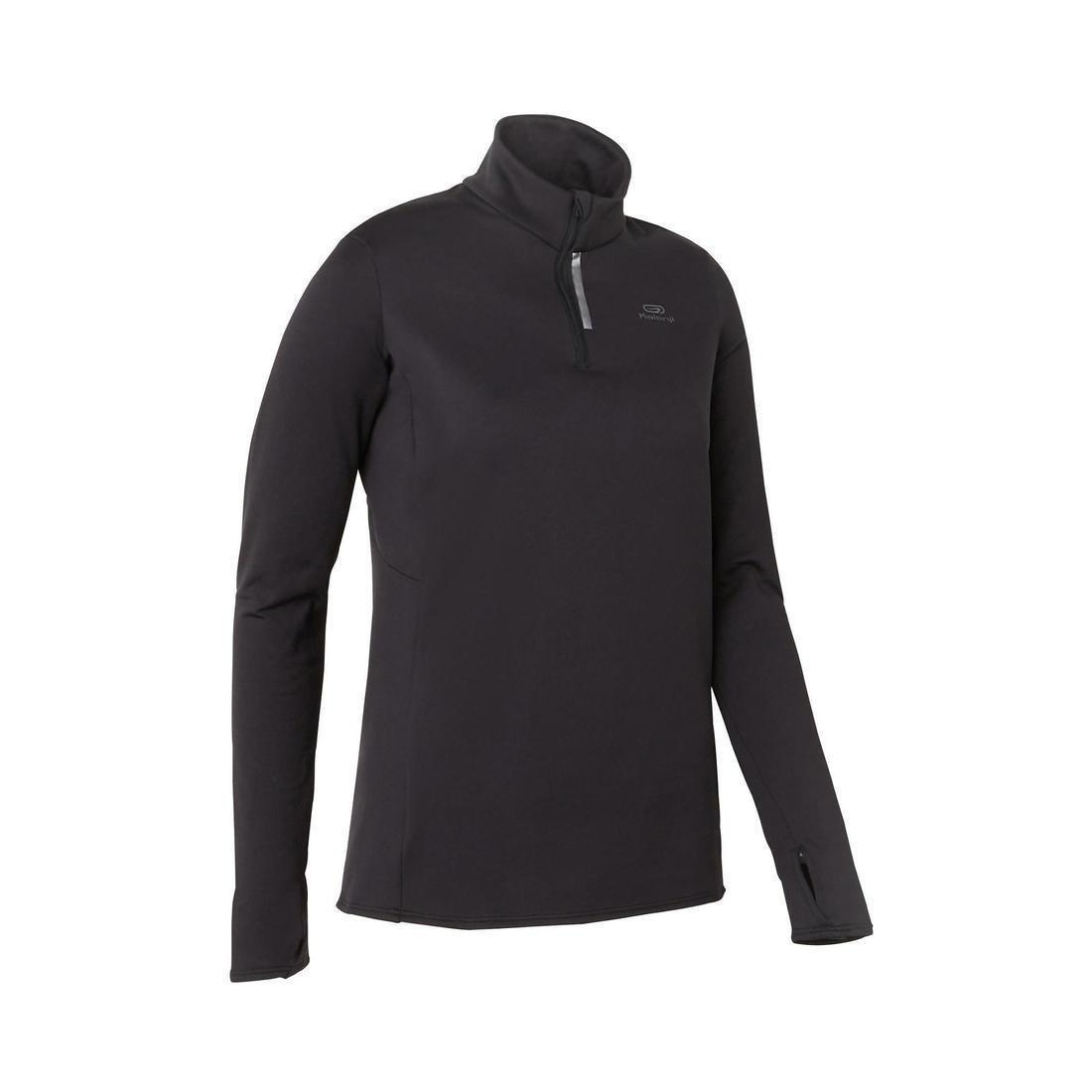 Run WarWomensLong-Sleeved T-Shirt Zip, Black, , large image number 10
