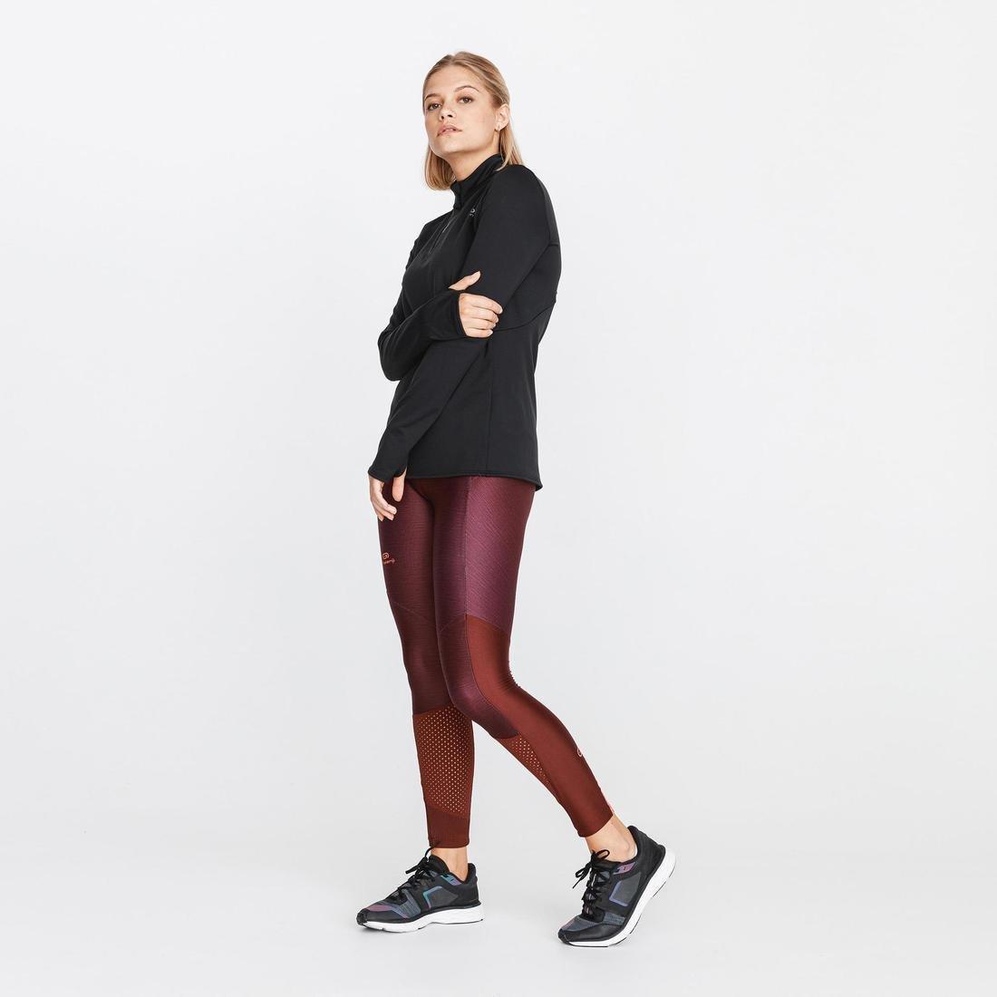 Run WarWomensLong-Sleeved T-Shirt Zip, Black, , large image number 13