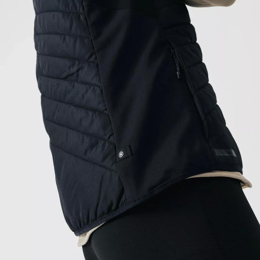 Men warm sleeveless running jacket - KIPRUN RUN 500 Warm, Black, , large image number 1