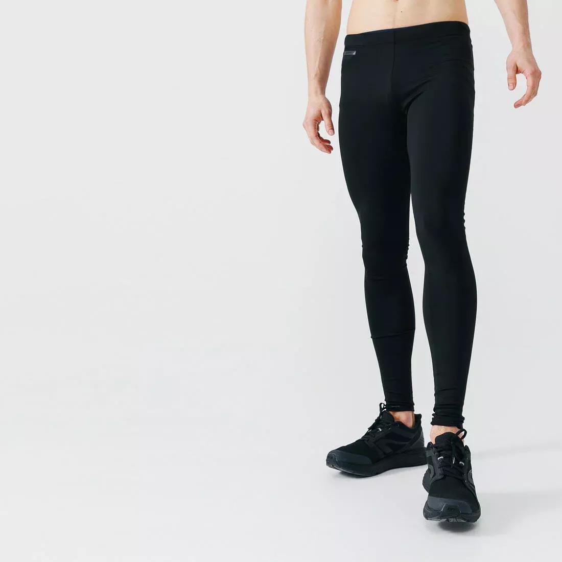 Men's Running Breathable Long Tights Dry - black KALENJI