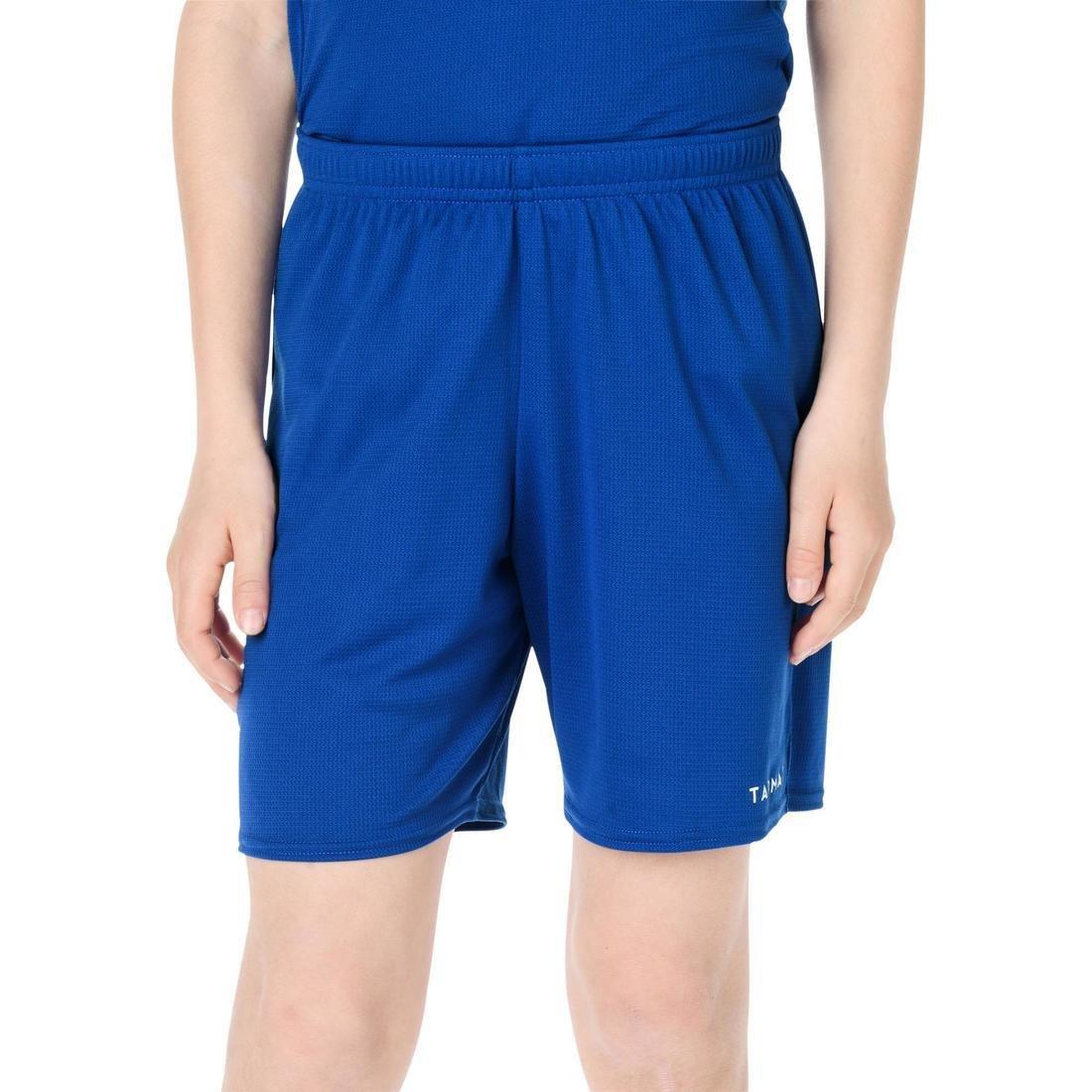 Kids Unisex Sh100 Beginner Basketball Shorts, Blue, No Color, large image number 5