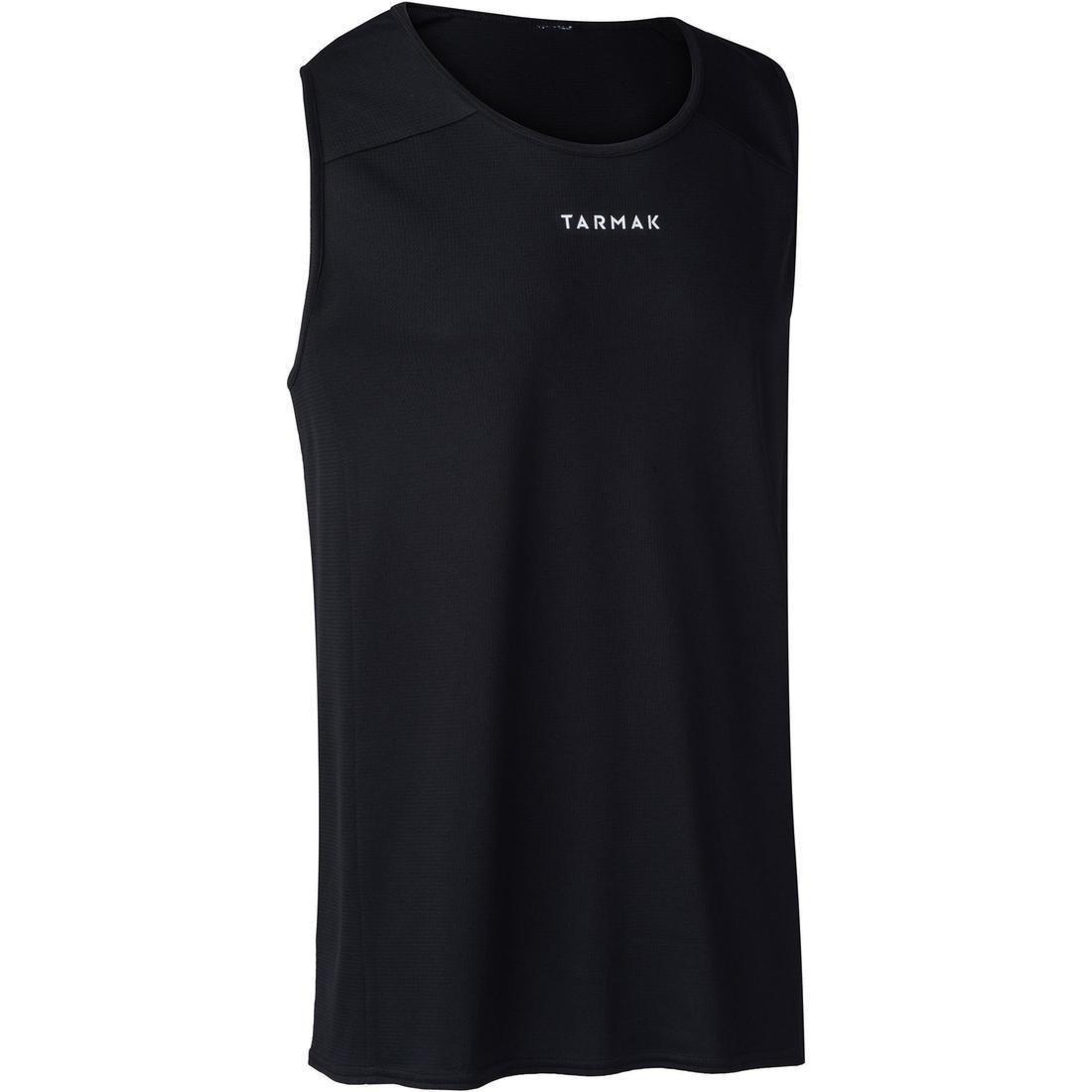Sleeveless Basketball Jersey T100, Black, No Color, large image number 1