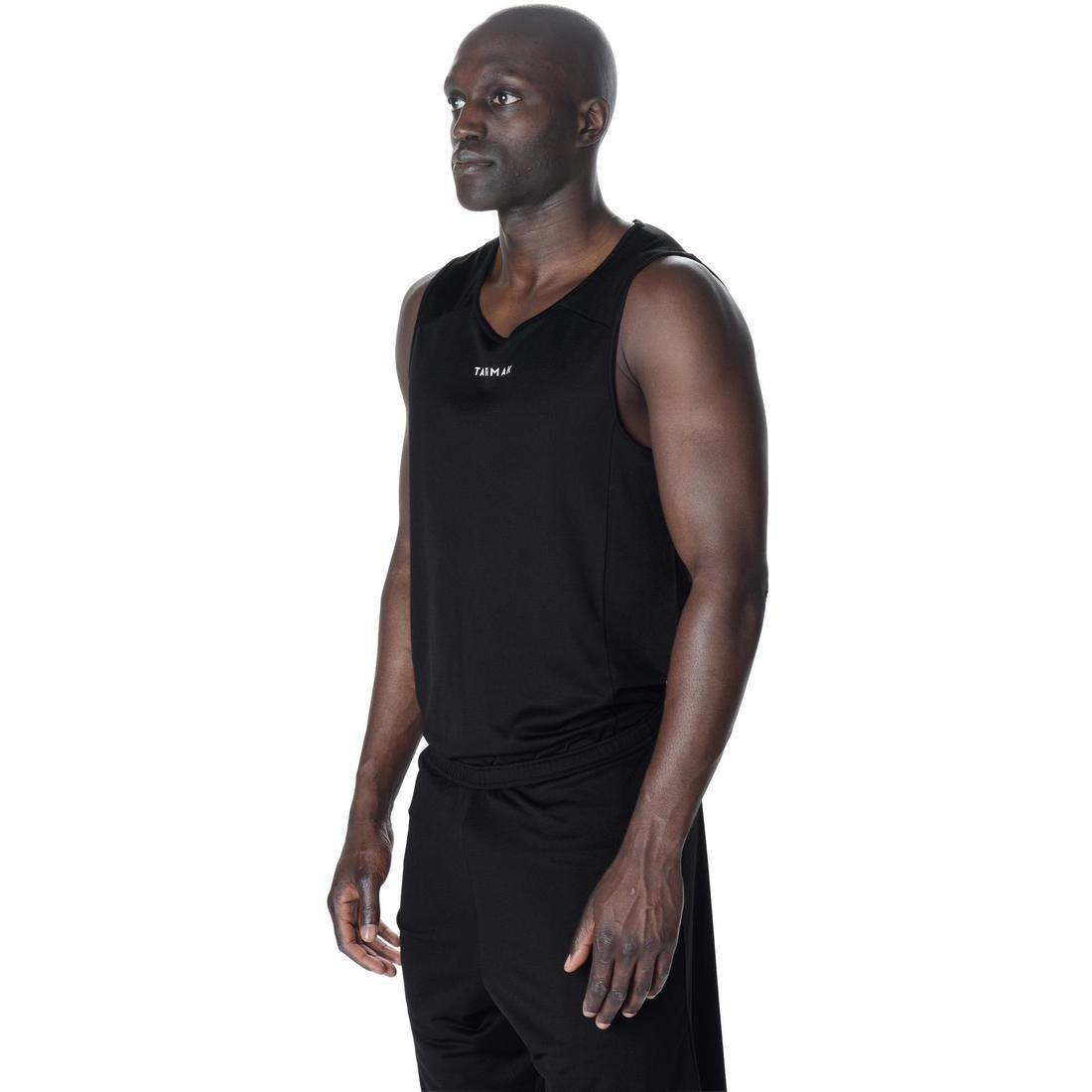 Sleeveless Basketball Jersey T100, Black, No Color, large image number 5