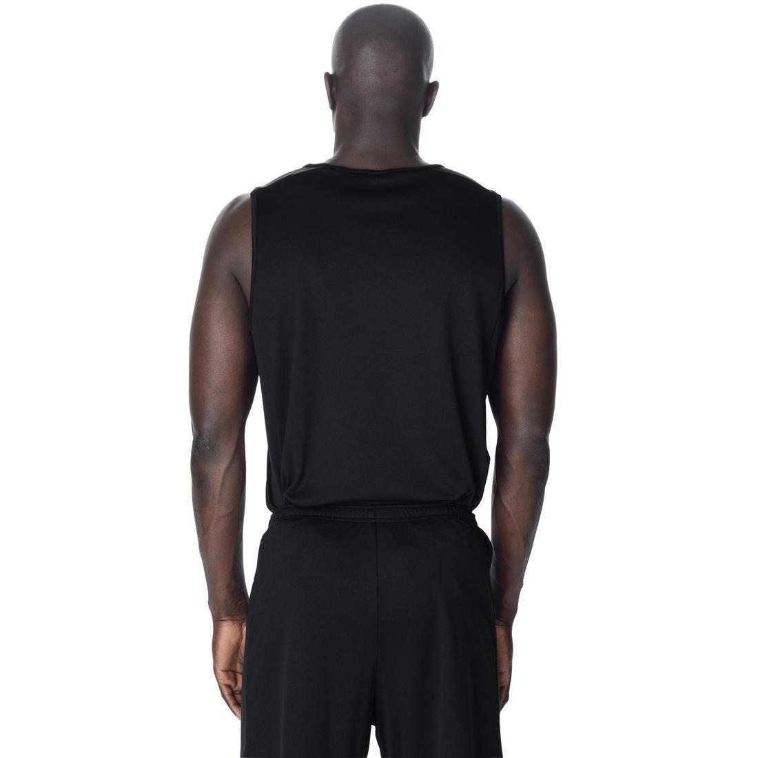 Sleeveless Basketball Jersey T100, Black, No Color, large image number 7
