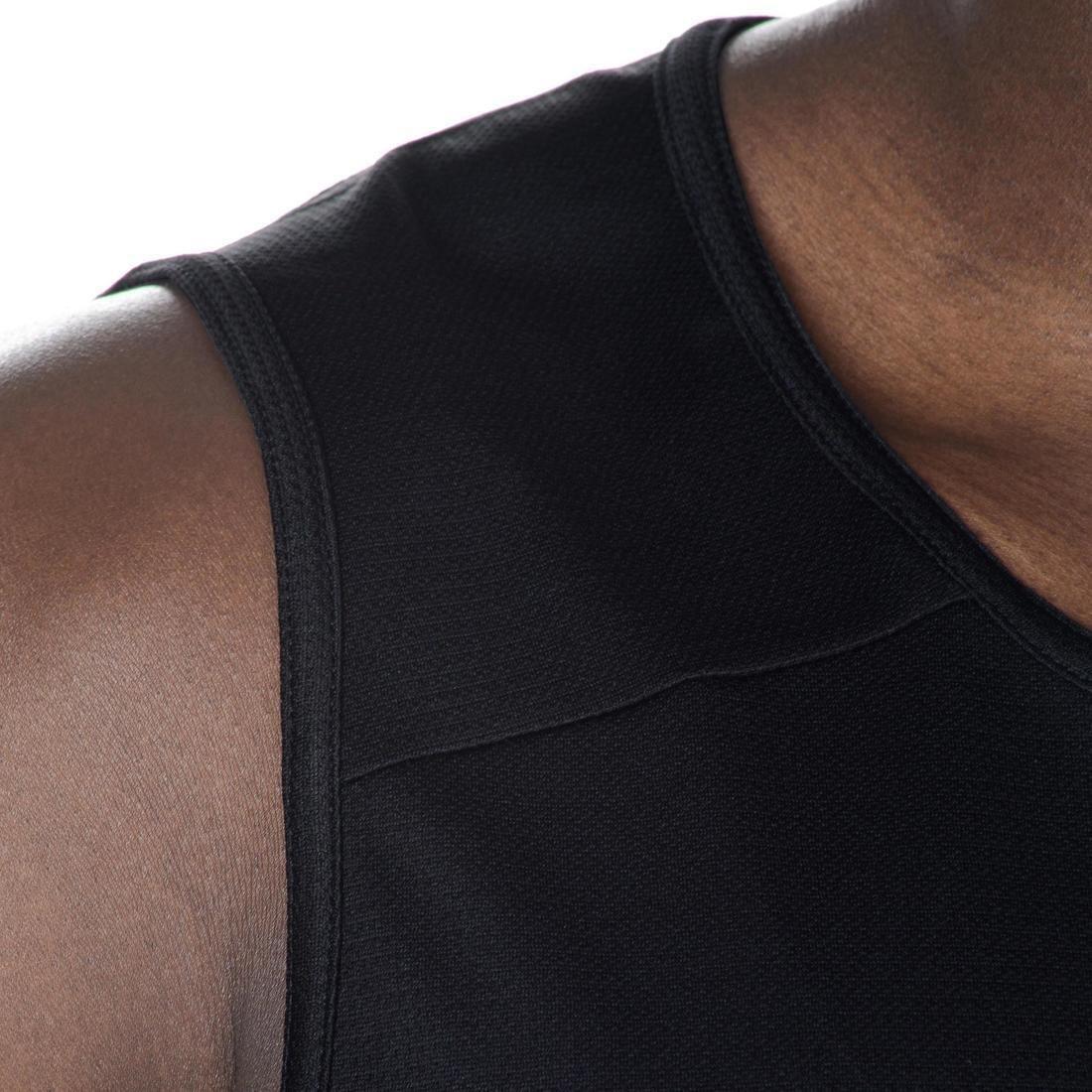 Sleeveless Basketball Jersey T100, Black, No Color, large image number 8