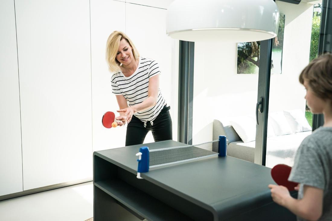 Small Indoor Table Tennis Set With A Rollnet + 2 Table Tennis Bats + 2 Balls, No Color, large image number 13