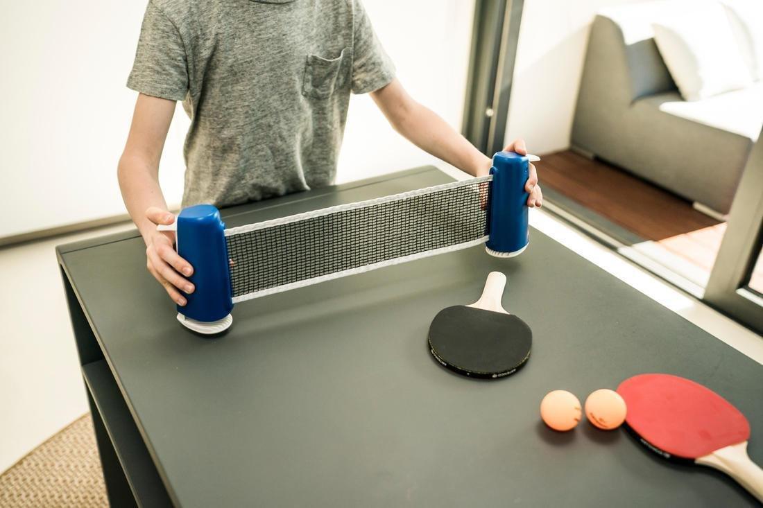 Small Indoor Table Tennis Set With A Rollnet + 2 Table Tennis Bats + 2 Balls, No Color, large image number 14