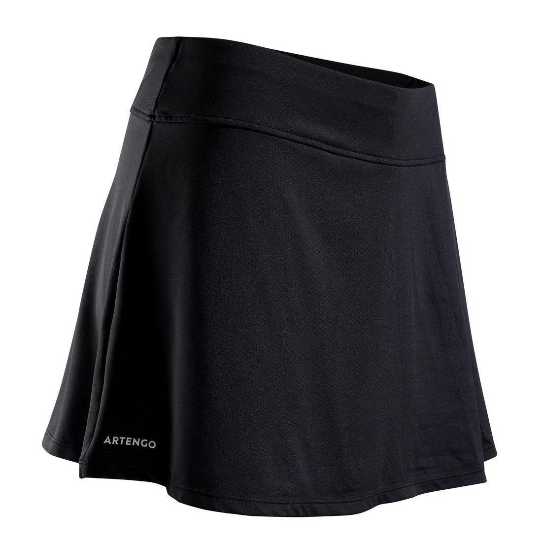 Women's Tennis Skirt SK Soft 500, Black, , large image number 1