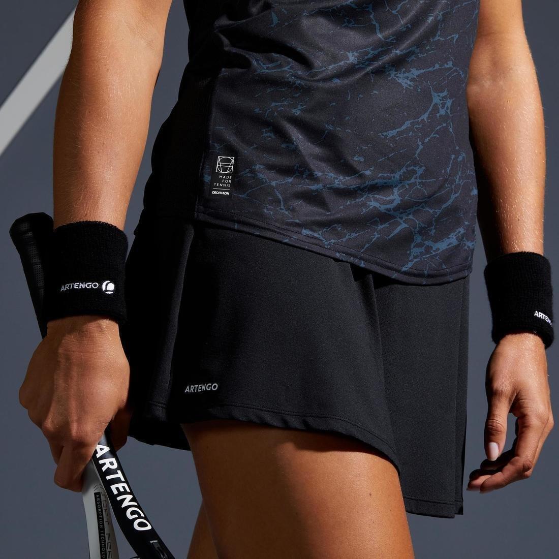 Women's Tennis Skirt SK Soft 500, Black, , large image number 6