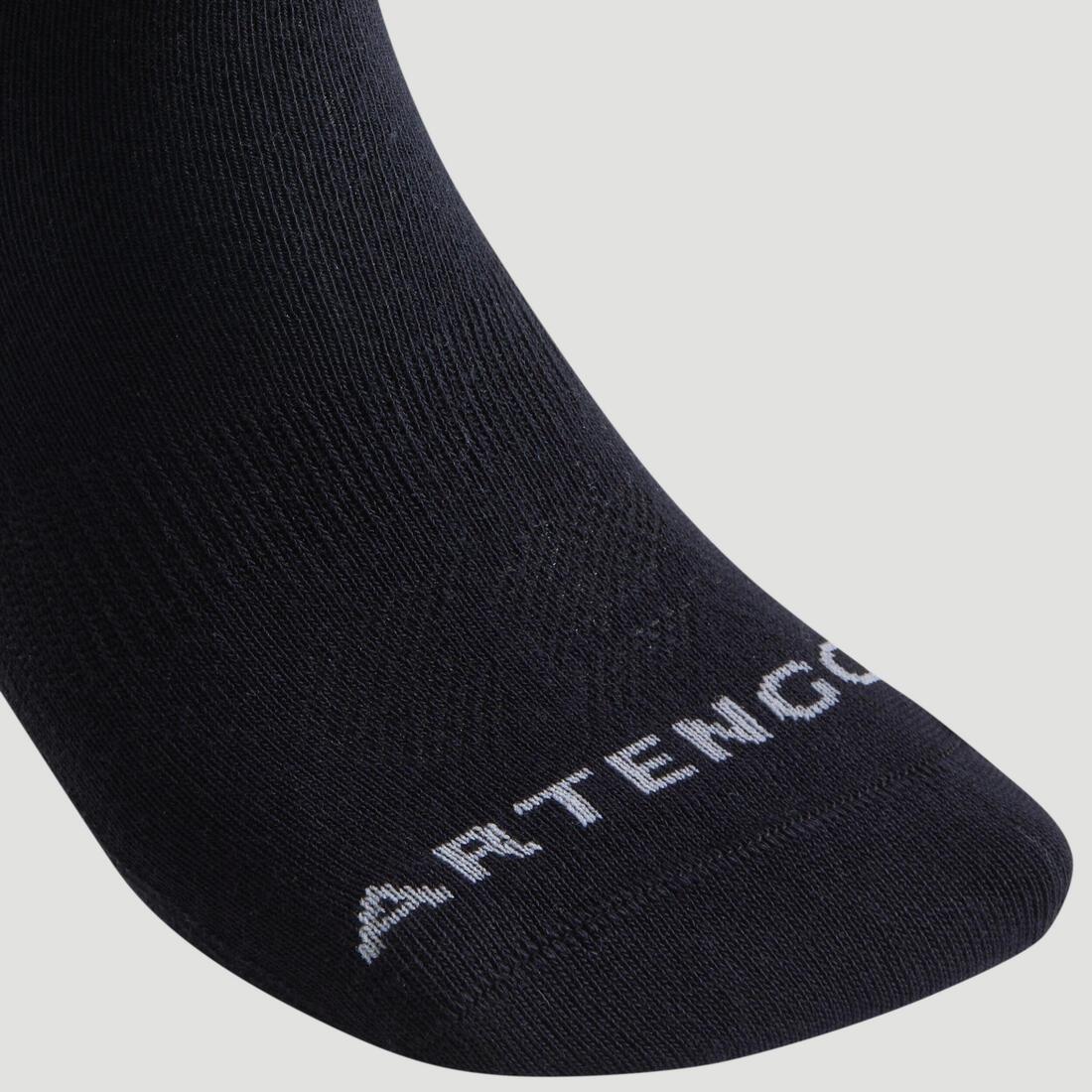 ARTENGO - RS 160 Adult Mid-High Sports Socks Tri-Pack, Black