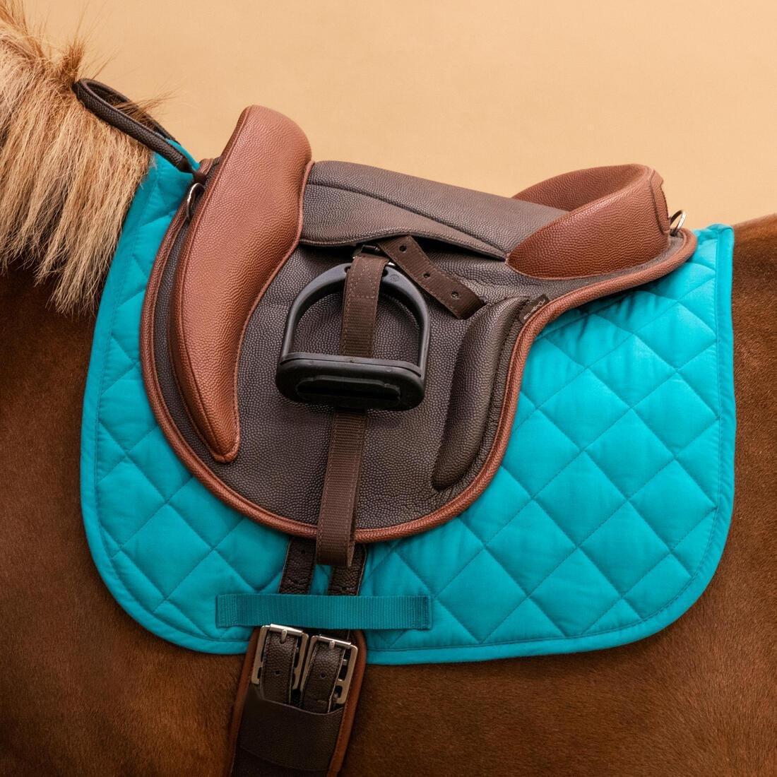 Horse Riding Saddle Cloth For Pony - 100, Blue, No Color, large image number 1