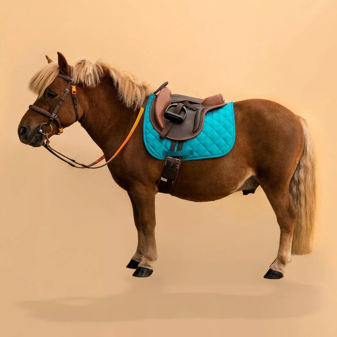 Horse Riding Saddle Cloth For Pony - 100, Blue, No Color, large image number 4