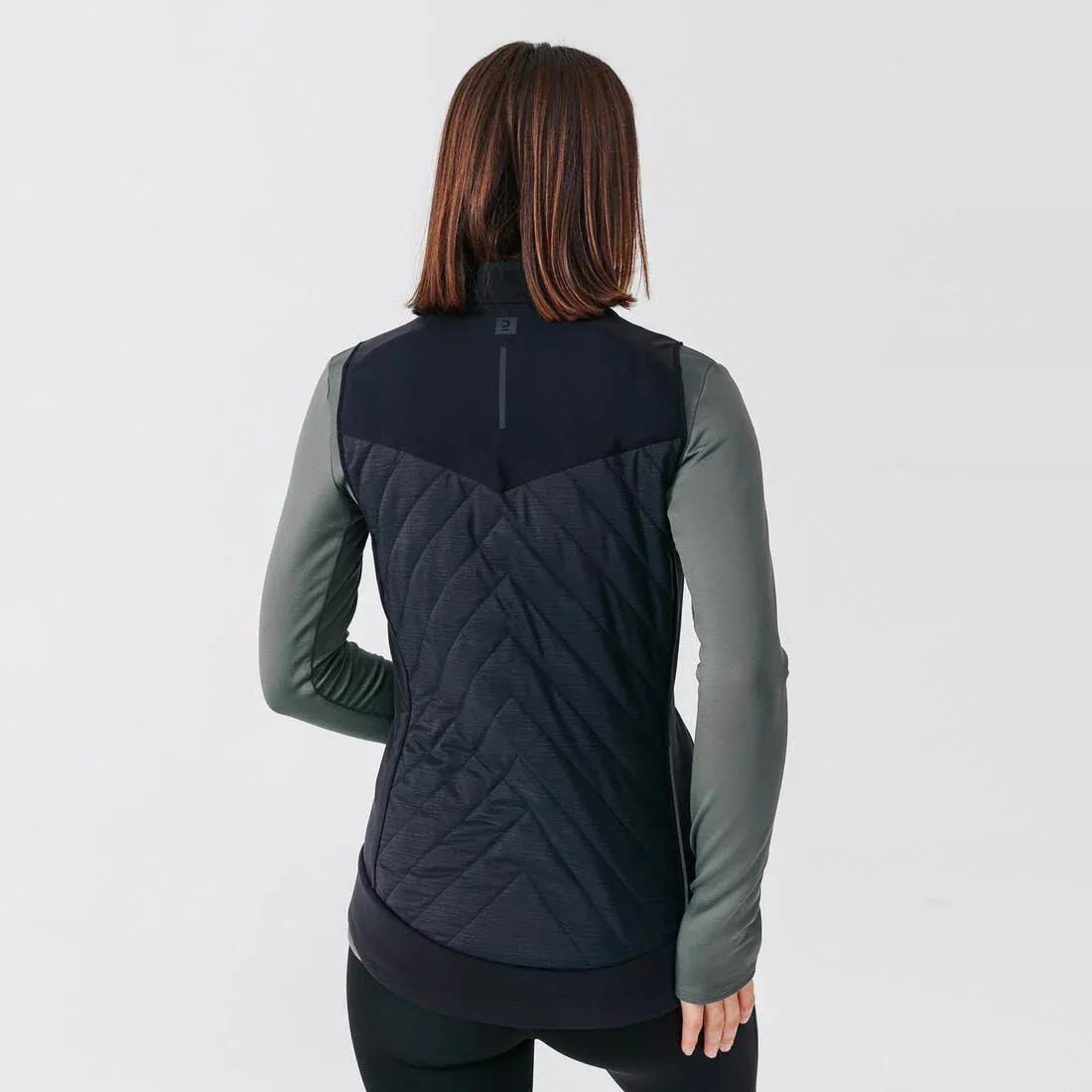 KIPRUN--SLEEVELESS RUN WARM BL ACK, , large image number 1