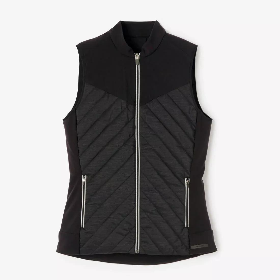 KIPRUN--SLEEVELESS RUN WARM BL ACK, , large image number 6