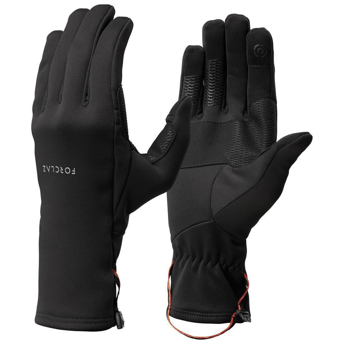 FORCLAZ - Adult Breathable Mountain Trekking Gloves - Trek 500, Black