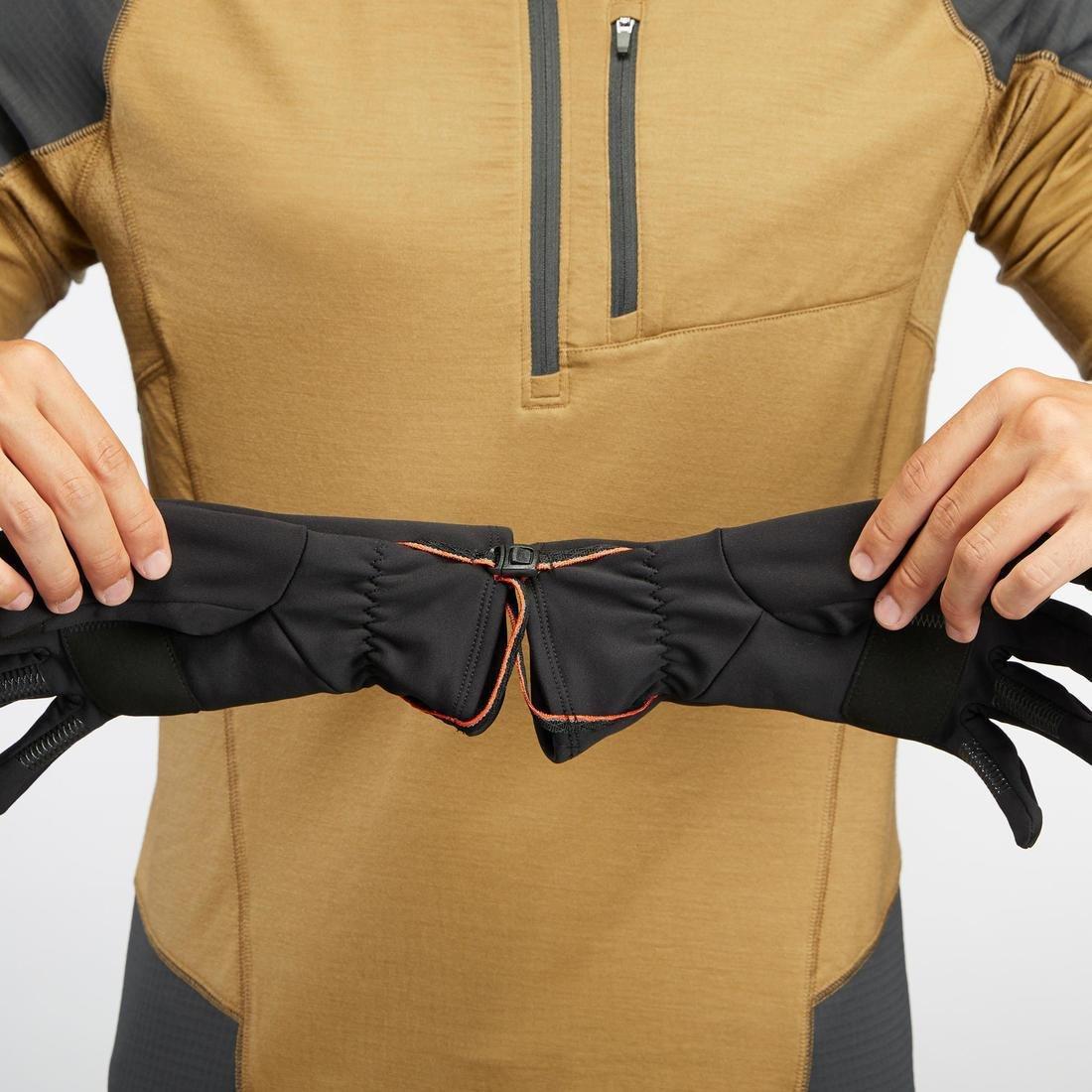 Adult Breathable Mountain Trekking Gloves - Trek 500, Black, No Color, large image number 1