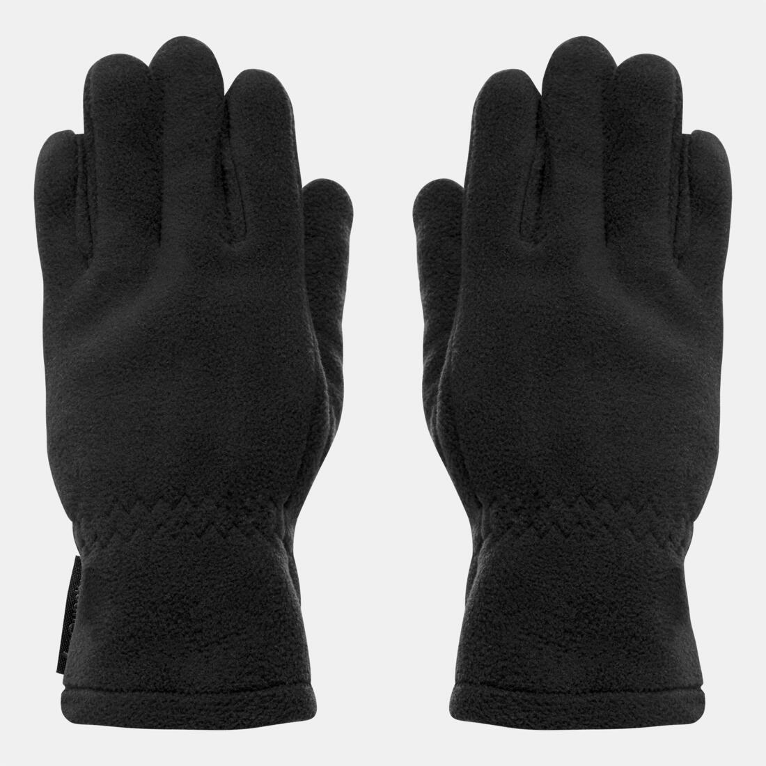 KIDS' FLEECE HIKING GLOVES - SH100 X-WARM - 6-14 YEARS, grape purple, No Color, large image number 2