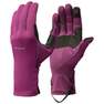 FORCLAZ - Adult Mountain Trekking Stretch Gloves Trek 500, Bordeaux
