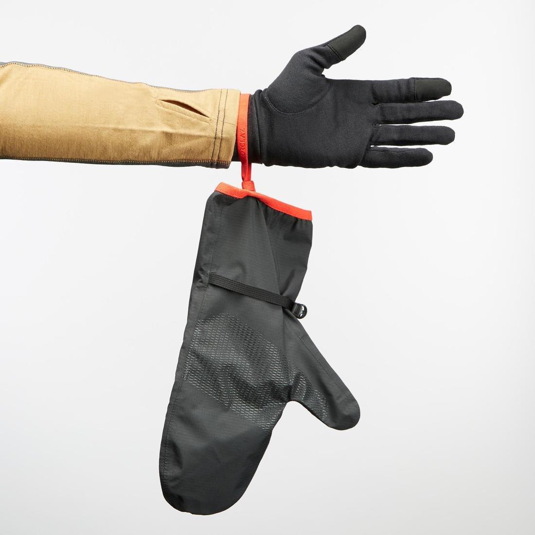 Adult Waterproof Over Gloves Black FORCLAZ