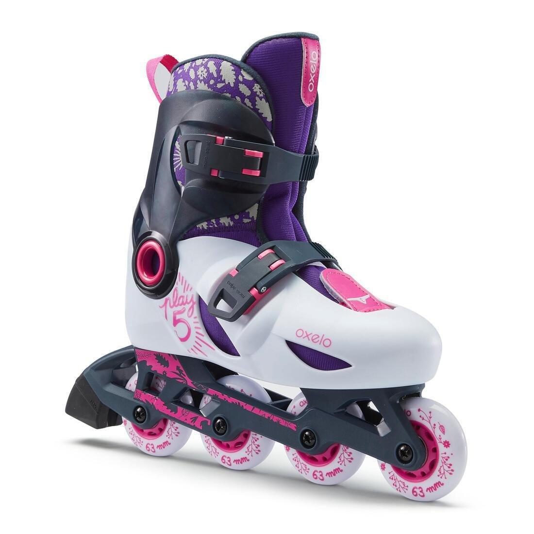 OXELO - Play 5Kids Skates, Scarlet Red