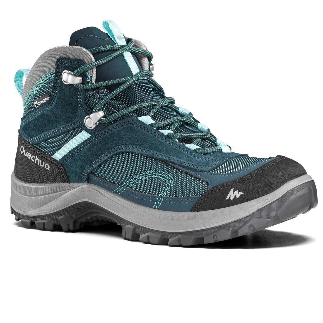 Women's Waterproof Walking Boots, Blue, , large image number 1