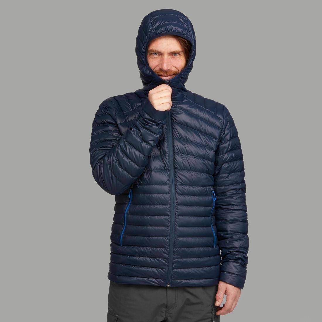 Men's Mountain Trekking Down Jacket - Trek 100 , Asphalt Blue, , large image number 2