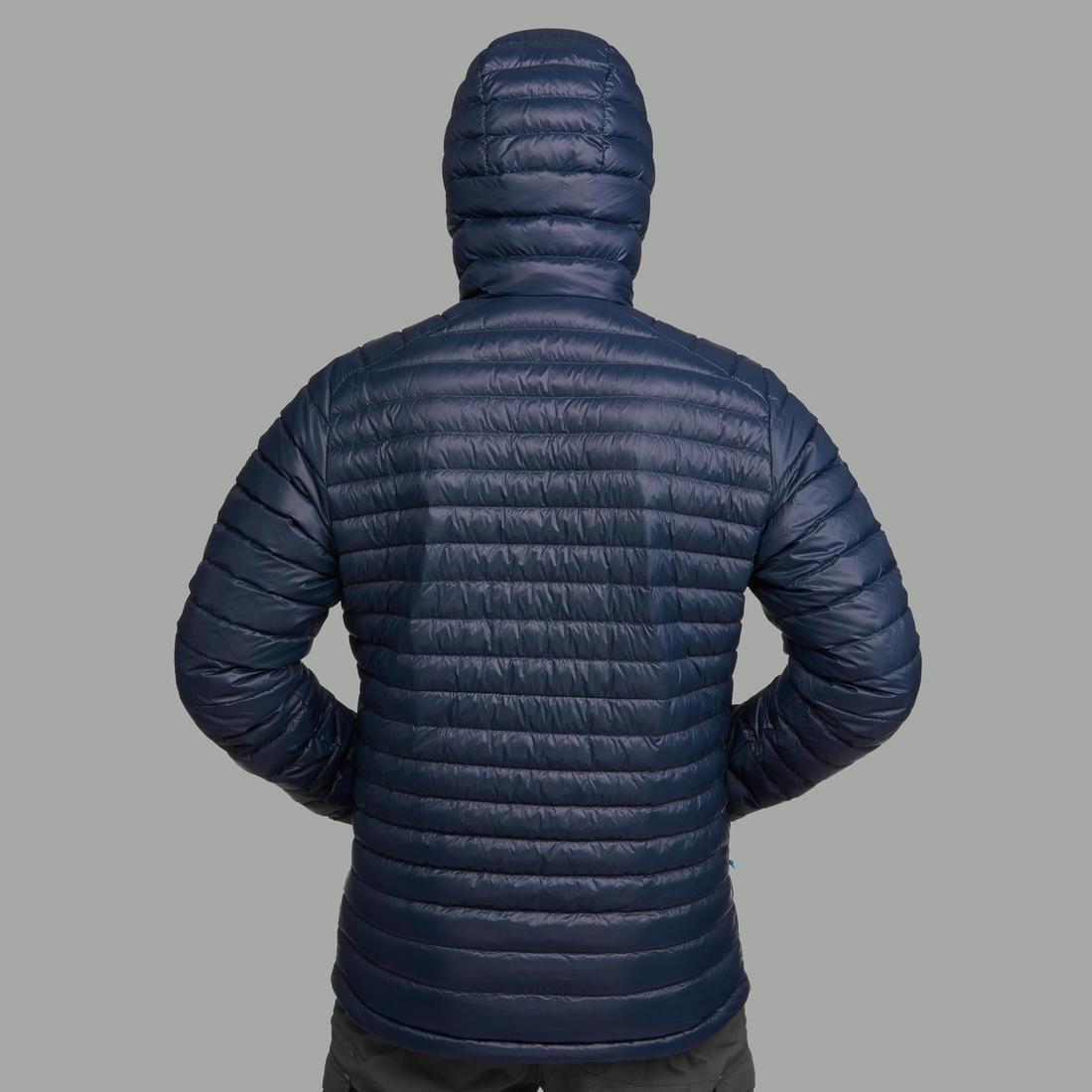 Men's Mountain Trekking Down Jacket - Trek 100 , Asphalt Blue, , large image number 3
