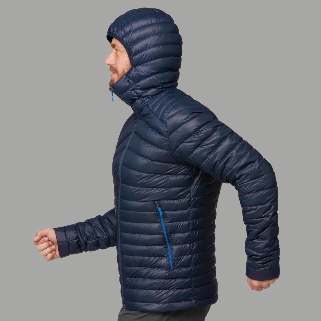 Men's Mountain Trekking Down Jacket - Trek 100 , Asphalt Blue, , large image number 4