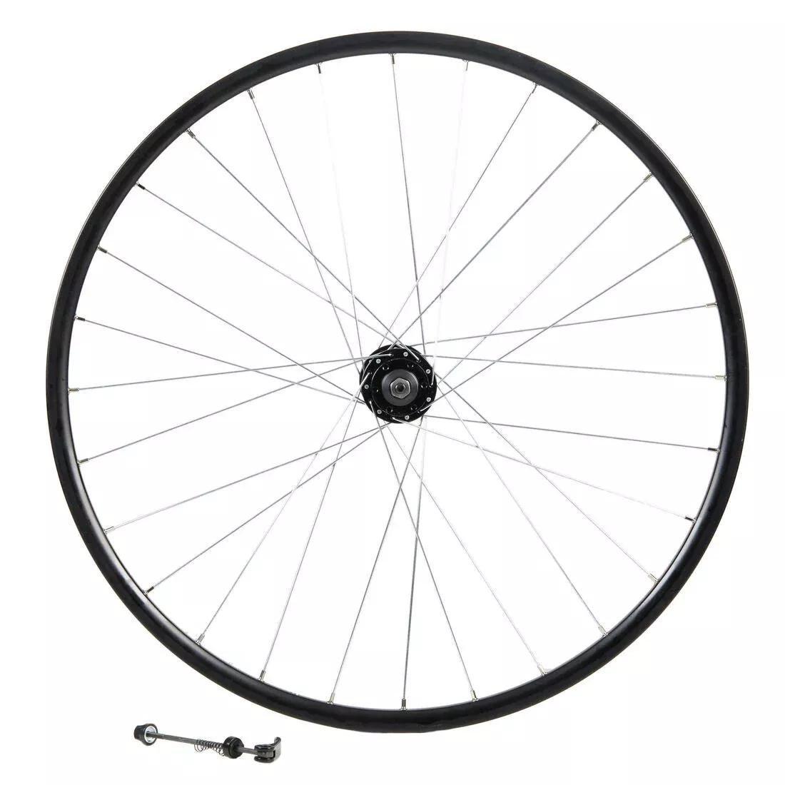 Disc Brake Hybrid Bike Double-Walled Front Wheel, Black, , medium
