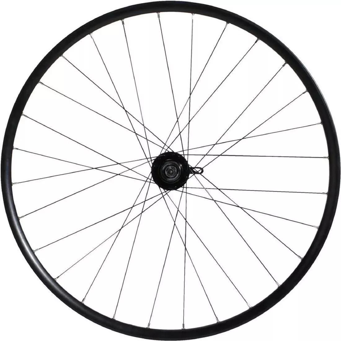 Wheel 28 Rear Double-Wall Rim Cassette Disc Brake Hybrid Bike, Black, No Color, large image number 1
