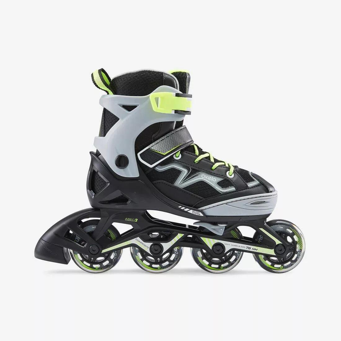Fit 3Kids Fitness Skates, Fluo Lime Yellow, No Color, large image number 1