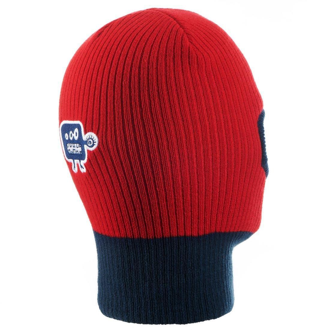 SCARLET RED KIDS' KNITTED SKI BALACLAVA - RED BLUE, No Color, large image number 4