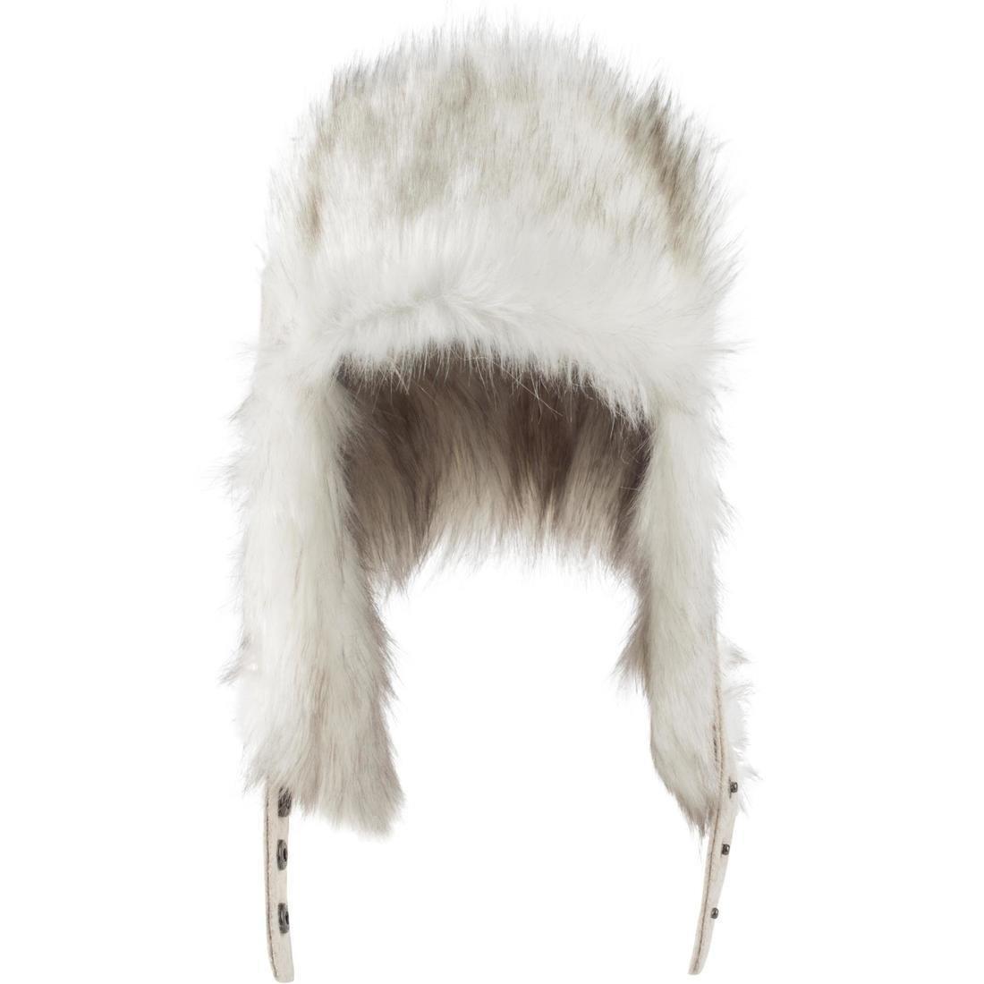 WEDZE - Adult Adult Noof Ski Ushanka, Ivory, Linen