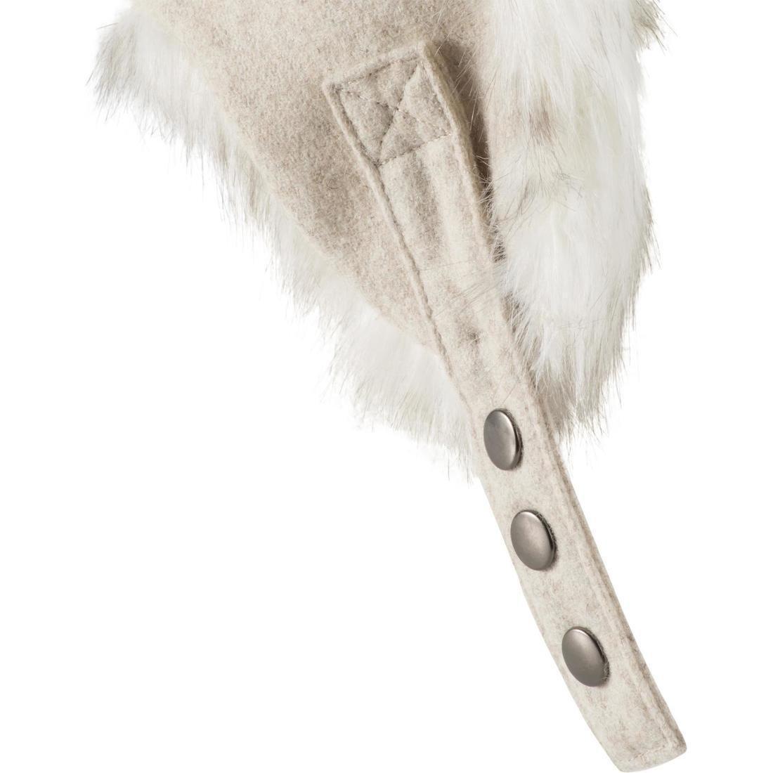 WEDZE - Adult Adult Noof Ski Ushanka, Ivory, Linen