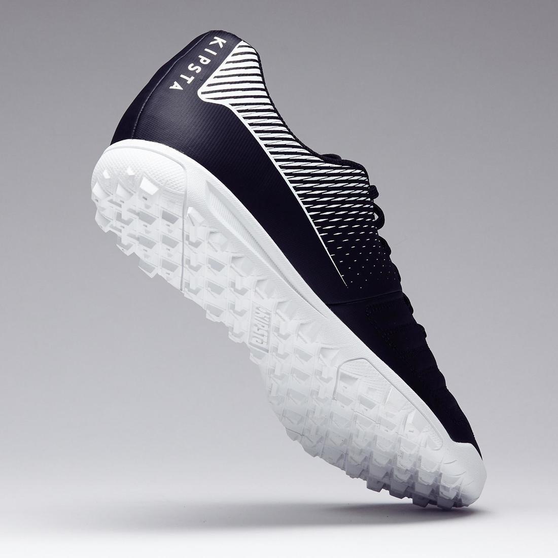 Adult Hard Ground Football Boots Agility 100TF, Black/White, No Color, medium