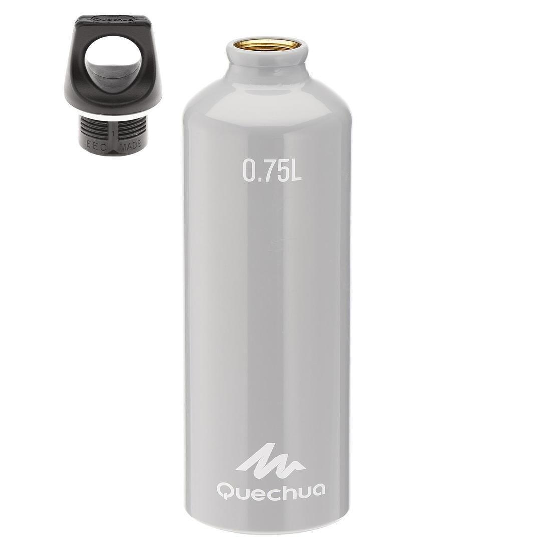 QUECHUA - Aluminium Screw-Top Water Bottle, Grey